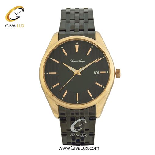 ساعت مچی اورجینال مردانه LdA | لوئیجی د آنا | Luigi d'Ana طلایی | مشکی| مشکی| کد رفرنس 2360